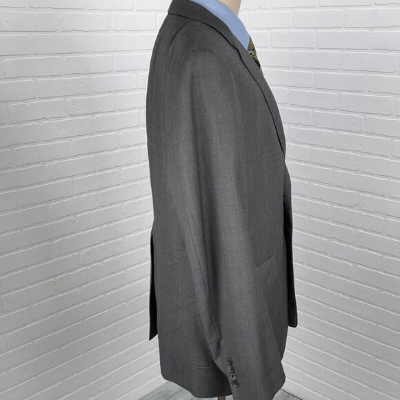 Jos A Bank Blazer Men 43R Gray Reda 1865 Super 110s Wool Classic Career Jacket - Picture 5 of 14